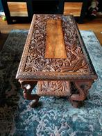 Indonesische salontafel met houtsnijwerk, Ophalen, Gebruikt, Teakhout, Indonesisch