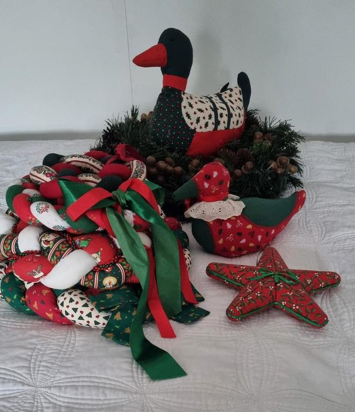 Verzameling kerst patchwork.  Kerstkrans, ster en eenden, Diversen, Kerst, Ophalen of Verzenden