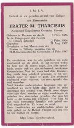frater Alexander Rovers 1886 Herwen en Aerdt + 1947 Tilburg, Verzamelen, Bidprentjes en Rouwkaarten, Verzenden