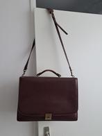 Retro schooltas volledig leer, Bruin, Aktetas of Boekentas, Ophalen of Verzenden, Leer