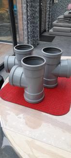 PVC T stuk 110mm 3xmanchet .ook nog PVC bocht 2x manchet, Bochten, Pvc, Ophalen of Verzenden, Zo goed als nieuw