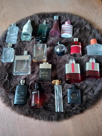 Diversen lege 16x parfum flessen Ehv5655 mierlo geldrop  beschikbaar voor biedingen