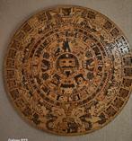 Houten Mayakalender  Handgemaakt wanddecoratie  60 cm, Ophalen of Verzenden, Zo goed als nieuw