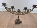 antieke Vintage 19th Century Brass 5 arm Candlelabra, Antiek en Kunst, Ophalen, Koper of Brons