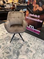 Eetkamerstoel Lando met armleuningen en draaifunctie E-7102, Overige kleuren, Metaal, #Eetkamerstoel#Draaibaar#Taupe#360graden#Modern