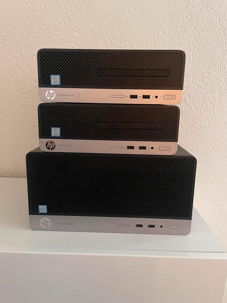 3 Stuks Hp prodesk 400 G4/G5/G6, Computers en Software, Desktop Pc's, Zo goed als nieuw, 3 tot 4 Ghz, Ophalen