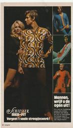 retro reclame 1973 Schiesser menfit pyjama's heren, Verzenden, Overige typen