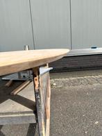 Ovale eettafel 220x110x3 verjongd eiken rustiek, Ophalen, Ovale tafel eiken verjongd massief rustiek, 100 tot 150 cm, Eikenhout