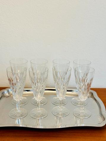Set van 8 vintage champagneflûtes beschikbaar voor biedingen