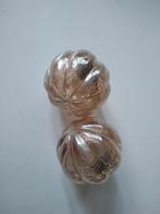 2 goudkleurige  pompoen heksenbollen ,nu in prijs verlaagd, Antiek en Kunst, Antiek | Glas en Kristal, Ophalen