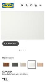 3x IKEA LAPPVIKEN Deur/ladefront 60x38 cm - Wit, Ophalen, Nieuw, Minder dan 150 cm, Minder dan 25 cm