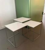 PK71 Nesting Tables Poul Kjaerholm 1957 E Kold, Huis en Inrichting, Minder dan 45 cm, Minder dan 55 cm, Gebruikt, Metaal of Aluminium