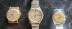 3 Vintage horloges Orient,Avia,Clipper aangeboden., Overige merken, Staal, Ophalen of Verzenden, Leer