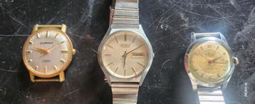 3 Vintage horloges Orient,Avia,Clipper aangeboden. beschikbaar voor biedingen