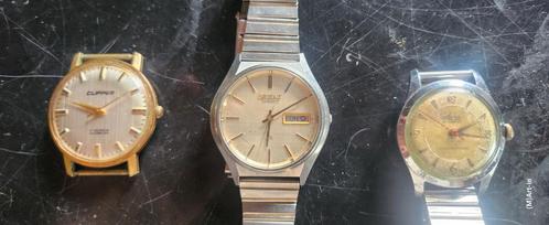 3 Vintage horloges Orient,Avia,Clipper aangeboden., Sieraden, Tassen en Uiterlijk, Horloges | Heren, Gebruikt, Overige merken