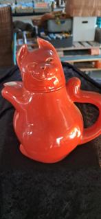 Jan Kruis Kat Theepot - Vintage Design, Ophalen, Gebruikt, Porselein of Keramiek, Schaal