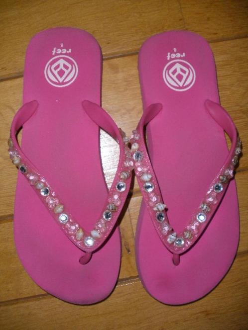 REEF slippers roze maat 38 / 39 - zgan -, Kleding | Dames, Schoenen, Zo goed als nieuw, Roze, Ophalen of Verzenden