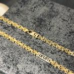 14k gouden ketting koningsketting plat massief, Sieraden, Tassen en Uiterlijk, Kettingen, Ophalen of Verzenden, Zo goed als nieuw