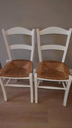 Eetkamerstoelen - set van 2, Huis en Inrichting, Stoelen, Ophalen, Riet of Rotan, Gebruikt, Twee