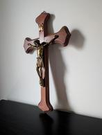 Houten Kruisbeeld met Christusfiguur, Antiek en Kunst, Antiek | Religie, Ophalen of Verzenden