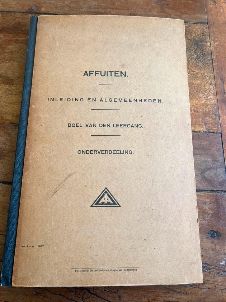 Nederlands voorschrift affuit Hembrug artillerie mobilisatie, Verzamelen, Militaria | Tweede Wereldoorlog, Boek of Tijdschrift