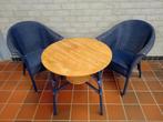 Rotan set stoelen met tafel, Tuin en Terras, Tuinsets en Loungesets, Ophalen, Gebruikt, 2 zitplaatsen