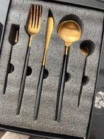 Lusso Bestekset & Echtwerk Glazen (Goud), Ophalen of Verzenden, Zo goed als nieuw, Overige materialen, Bestekset