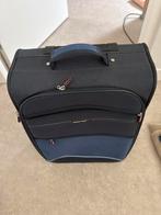 Kleine stoffen koffer - Zwart/Blauw, Overige materialen, Minder dan 50 cm, Ophalen of Verzenden, Zo goed als nieuw