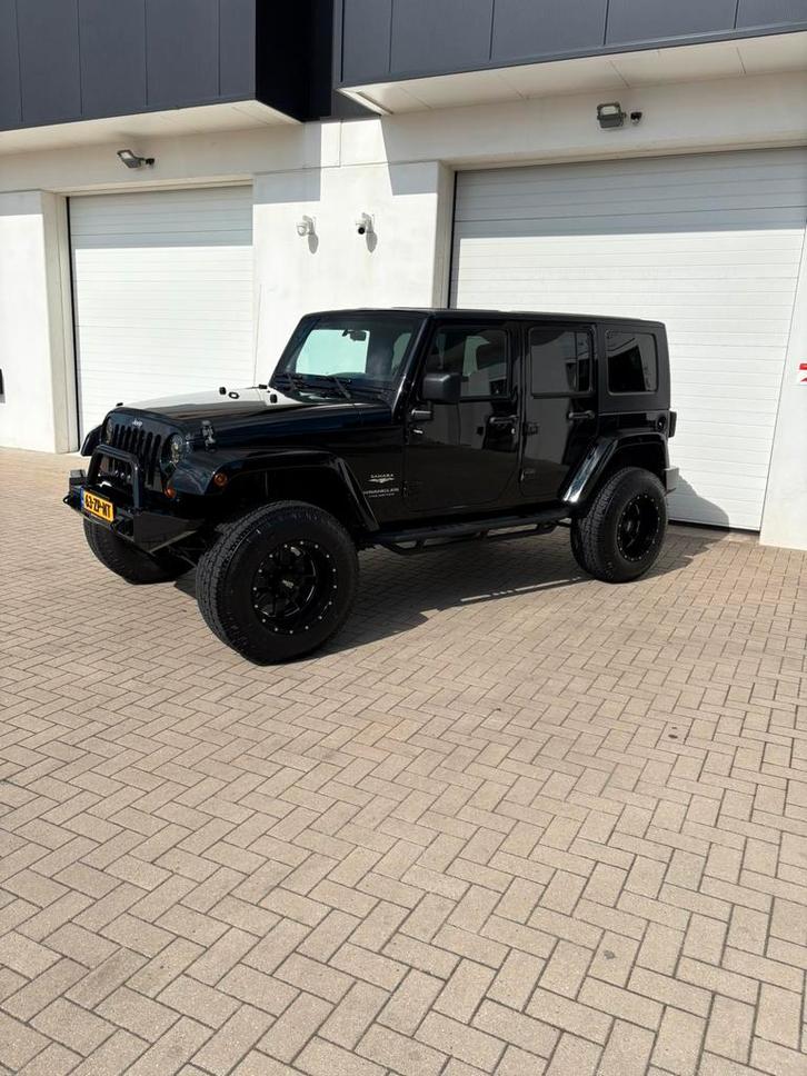 Jeep Wrangler 3.8 I V6 Unlimited AUT 2008 Zwart, Auto's, Jeep, Bedrijf, Wrangler, 4x4, ABS, Adaptive Cruise Control, Airbags, Airconditioning