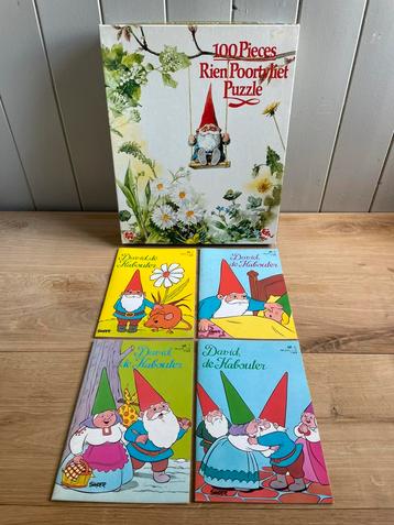 Vintage David de Kabouter puzzel boekjes Rien Poortvliet. beschikbaar voor biedingen