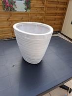 Grote witte bloempot voor binnen, Huis en Inrichting, Ophalen, Kunststof, 50 tot 75 cm, Wit