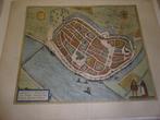 Deventer. Plattegrond Braun en Hogenberg Ca. 1575 Fraai !, Antiek en Kunst, Kunst | Etsen en Gravures, Ophalen of Verzenden