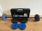 Fitness halterset 20 kg in koffer, Sport en Fitness, Fitnessmaterialen, Halterset, Gebruikt, Rug, Ophalen