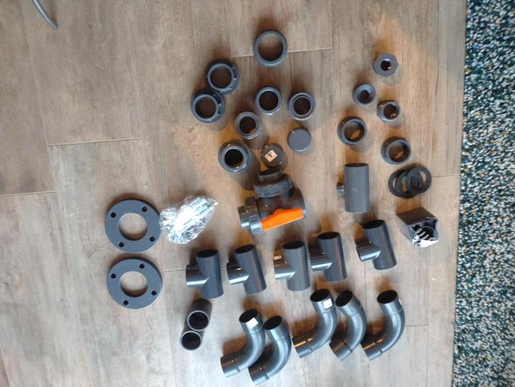 PVC hulpstukken DN50 63mm PN10, PN16, Doe-het-zelf en Verbouw, Buizen en Afvoer, Nieuw, Bochten, Pvc, Minder dan 2 meter, 60 tot 80 mm