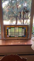 Mooi antiek art deco glas in Lood raam in fraaie kleuren, Antiek en Kunst, Curiosa en Brocante, Ophalen