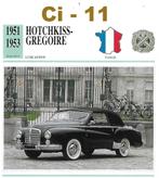 CI11 Autokaart Hotchkiss Gregoire ( 1951- 1953 ), Ophalen of Verzenden, Zo goed als nieuw, Auto's