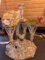 Vintage LIKEUR TAFELSET GLAS MET GOUDEN RAND, Antiek en Kunst, Antiek | Glas en Kristal, Ophalen of Verzenden