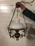 Antieke olielamp, Huis en Inrichting, Lampen | Hanglampen, Glas, Ophalen