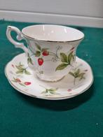 kop en schotel aardbeien royal canterbury, Ophalen of Verzenden