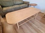 Houten Salontafel met Onderblad, Ophalen, Eikenhout, 100 tot 150 cm, 50 tot 100 cm