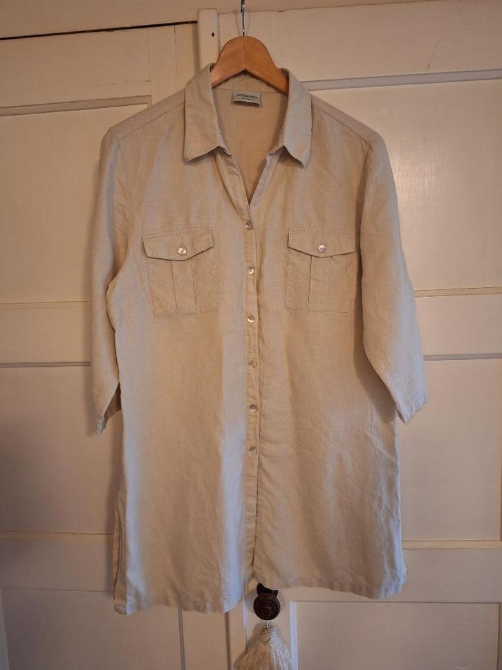 100 % linnen tuniek blouse voor dames, Kleding | Dames, Blouses en Tunieken, Zo goed als nieuw, Maat 38/40 (M), Overige kleuren