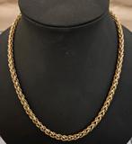 Luxe 14 karaats gouden Vossenstaart ketting 45 cm geelgoud, Ophalen of Verzenden, Zo goed als nieuw, Goud, Goud