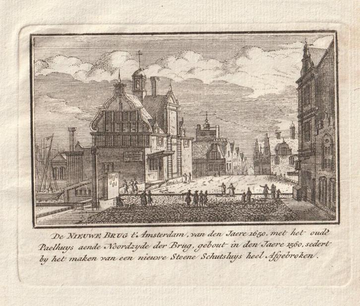 De Nieuwe Brug t'Amsterdam, van den Jaere 1650, Antiek en Kunst, Kunst | Etsen en Gravures, Verzenden