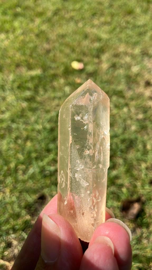 Goudkleurig bergkristal, Verzamelen, Mineralen en Fossielen, Mineraal, Ophalen of Verzenden