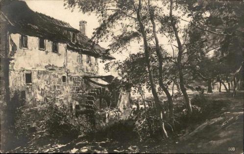 Watermolen fotokaart + liefdesbericht onder de postzegel, Verzamelen, Ansichtkaarten | Nederland, Ongelopen, 1920 tot 1940, Verzenden