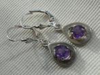 Antieke zilveren oorhangers met Amethyst, Sieraden, Tassen en Uiterlijk, Antieke sieraden, Verzenden, Zilver, Oorbellen, Met edelsteen