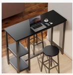 Moderne bartafel set met 2 stoelen - zwart, Ophalen, Nieuw, Inclusief barstoelen