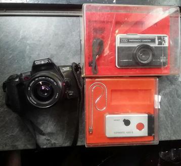 3 x werkende retro foto camera diverse merken beschikbaar voor biedingen