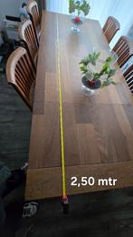 Grootte uitschuifbare tafel 2.00/2.50 mtr lang 1 mtr breed, Huis en Inrichting, Tafels | Eettafels, Ophalen, Gebruikt, Eikenhout