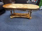 antiek massief marmeren salontafel met messing frame, Antiek en Kunst, Ophalen